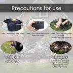 Solar Garden Firework Lights Outdoor Waterproof, 4 Pack Solar Powered Art Stake Twinkle Lighting for Outside Decor, 120 LED Sparklers String Lights for Yard Pathway Christmas Decorations(White) - Image 6