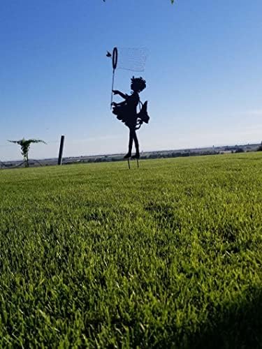Butterfly Girl Silhouette Sculpture, Metal Garden Stake Outdoor Decor, Shadow Art Figurines for Yard Patio Lawn Home Garden Decoration(C) - Image 2