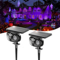 Solar Black Light Outdoor 395nm, Halloween Decorations Glow Party, 2-Pack by Unknown