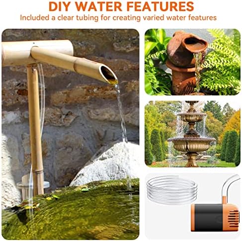 POPOSOAP Solar Water Pump Outdoor, 30 Watt Solar Powered Water Pump with 430GPH Solar Pump, 7 Nozzles, 6.6 Tubing DIY Water Feature for Pond, Fountain, Pool, Garden, Backyard - Image 5
