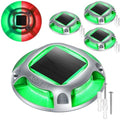 AGPTEK Solar Driveway Lights Outdoor 4 Pack, 2 Color Modes LED Deck Dock by AGPTEK