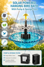 2026 Smart Birdbath Fountains Solar Power Hanging Birdbath Fountain - Image 5