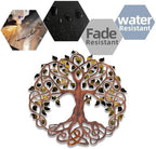 Tree Of Life Metal Wall Art Rustic Iron Decor Round Plaque For Living Room Bedroom Garden Patio Indoor Outdoor Hanging Ornament (24 INCH) - Image 7