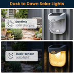 Solar Outdoor Garden Lights, Waterproof LED Deck Lighting 3000K, Gray - Image 3