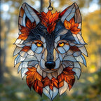 Wolf Tiffany Style Acrylic Suncatcher by AVAGAN