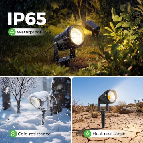 nipify 5W Outdoor Spot Lights, COB Landscape Spotlights with Spiked Stand - Image 5