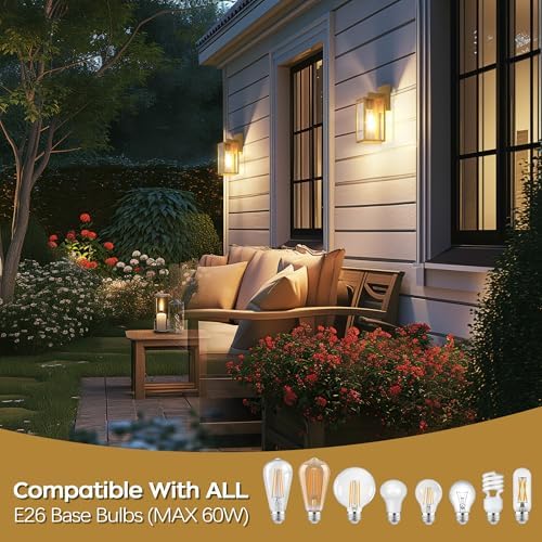 Outdoor Exterior Lighting Fixture for House, Waterproof Front Porch Lights - Image 3