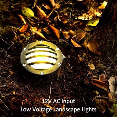GOODSMANN Outdoor 4W LED Well Light 12V In-Ground Landscape Light Low Voltage Landscape Spot Lighting with Connector 200 Lumen 2800K Warm White Black Deck Light Aluminum Up Light for Tree Garden Patio - Image 3