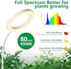 6.3in Grow Light for Indoor Plants, 15W Full Spectrum Halo Plant Light - Image 6