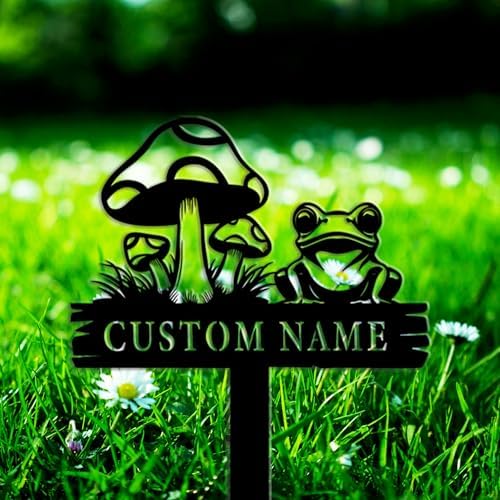 Custom Frog Metal Garden Sing,Personalized Garden Stakes With Frogs,Frog Garden Decor,Garden Decor,Cute Frog Gifts for Women - Image 4