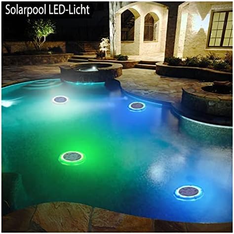 Floating Underwater Light Waterproof ip68 Solar Floating Pool Light for Pools Ponds Fountains Aquariums Garden Backyard lawns(White) - Image 4