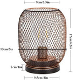 TRIROCKS Set of 4 Battery Operated Lamp LED Table Lantern, Metal Cage Cordless Lamps with LED Bulb，Vintage Decorative Outdoor Lantern for Weddings, Parties, Patio, Events for Indoors Shelf Decor - Image 3