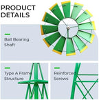 Outvita 8FT Green Metal Ornamental Windmill Weather Vane - Image 6