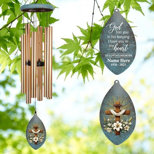ASTARIN Wind Chimes for Loss of Loved One, Sympathy Gifts Wind Chime for Loss, Personalized Sympathy Windchimes in Memory of Mom/Dad, Memorial Gifts for Bereavement Condolences(Produced in Texas) - Image 7