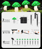 ALFIOT Garden Lights Solar Powered Waterproof, 9 Pack, 8 Modes, Warm White - Image 6