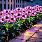 Solar Lights Outdoor, Gift for Women Mom Grandma Friends, 4 Pack 24 Solar Colorful Sunflower Lights, Solar Flower Lights Waterproof, Outside Sunflower Decor Light for Landscape Yard Patio Lawn Pathway by yulloyello