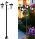 72 Inch Solar Lamp Post Light Outdoor, Triple Head Waterproof LED for Driveway Garden Patio Yard Pathway by Unknown
