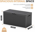 EasyUp 110 Gal Waterproof Outdoor Storage Box UV Resistant Deck Box - Image 3