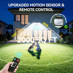 Solar Flood Lights, 3500LM Motion Sensor Outdoor Lights with Remote - Image 3