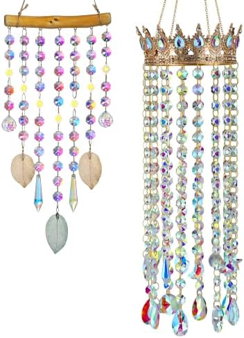 2PCS Crystal Suncatcher for Window Hanging Garden Sun Catcher Decor by HDCRYSTALGIFTS
