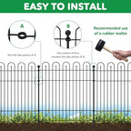 Garden Fence Animal Barrier with Gate, 10 Panels No Dig Dog Fence Outdoor - Image 4