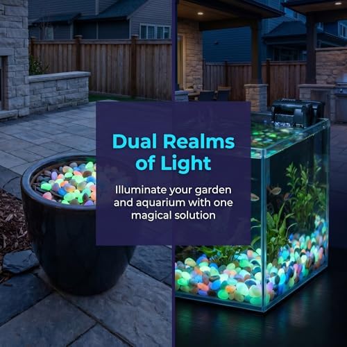 2026 Colorful Glow-in-the-Dark Garden Stones, Night Luminous Pebbles, Rainbow Glowing Stepping Rocks, Outdoor Landscaping Decor, Glowing Gravel for Fish Tank Aquarium Yard Pathway(Colorful,1000pcs) - Image 3