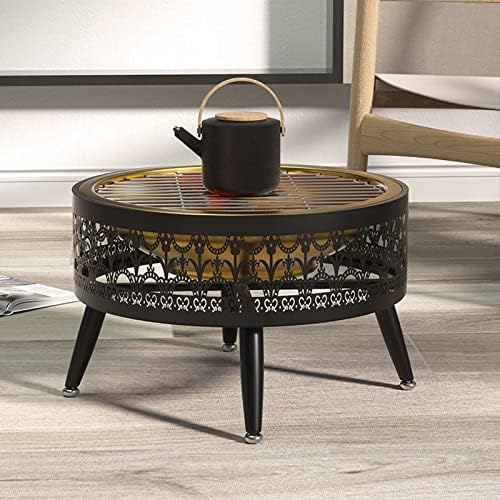 LXLZYXSF Outside Fire Pit Bowl with Table Top, Living Room Coffee Table, Wood Burning Fire Basin for Camping, BBQ, Travel, Bonfire Party, Picnic (Color : B, Size : 52.5cm/20.6inch Wide) - Image 7