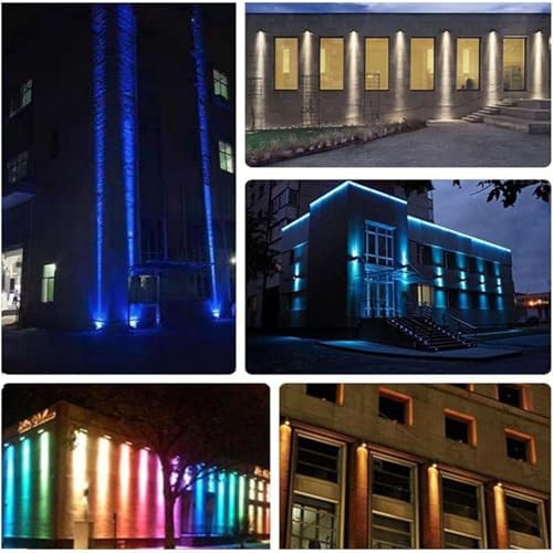 LED Beam Spotlight, 10W Narrow Beam Floodlight, IP65 Waterproof Long Range Rotation Spot Lights, Outdoor Architectural Landscape Lighting Beam Spotlight(RGB,10W(220V)) - Image 3