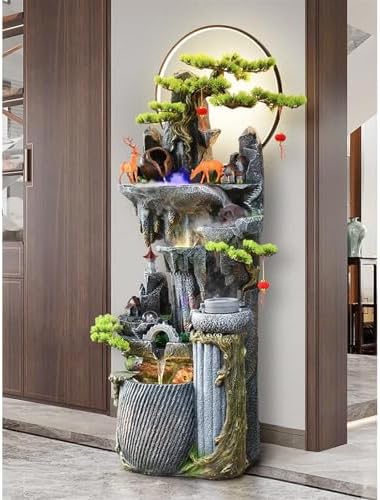 Cascading Rock Outdoor Water Fountain Rockery Water Fountain Decoration, Outdoor Fountain Decoration, Floor Fountain Decoration for a Calming in Outdoor(L) - Image 4
