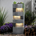 Sunlinua 40H Modern Indoor/Outdoor Water Fountain with 4 Tiers by Sunlinua
