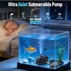 POPOSOAP 880GPH Submersible Water Pump, Water Fountain (85W 3200L/H) with 10.5FT High Lift Adjustable & 3 Nozzles & 16.4FT Cord, Ultra Quiet Aquarium Pump for Pond Fountain Waterfall Hydroponics-Q105 - Image 5