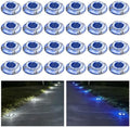 addlon 24 Pack Solar Driveway Dock Lights, 2 Color Modes, IP67 Waterproof by addlon