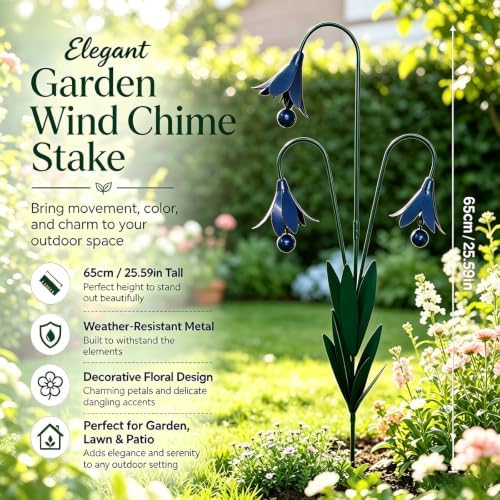 Triple Bluebells Garden Stake - Image 2