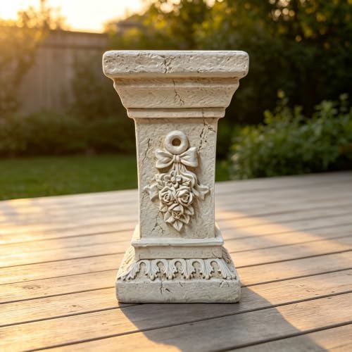 11.8" Roman Column Pedestal, Resin Greek Style Display Stand - Image 4