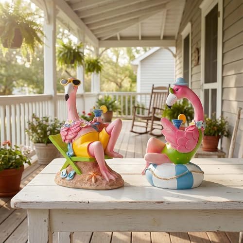 Pink Flamingo Statue Resin Outdoor Garden Decor, Tiki Bar Yard Art - Image 7