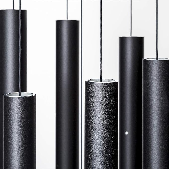 74" Aluminum Wind Chimes - Premium Wind Chime to Create a Zen Atmosphere - Wind Chime Suitable for Outdoor, Garden, Patio, Backyard, Garden, Decoration with Wind Catcher Decor Gift (Black) - Image 2