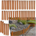 45PCS Brown 10inch Metal Landscape Edging Stakes, No Installation Rustic Heavy Duty Metal Edging Stakes for Landscaping Large Yard/Project by Ultiteque