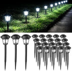 Tuanse 20 Pack Solar Pathway Lights Outdoor - Waterproof LED Bulk Solar Landscape Walkway Lights for Yard Garden Patio Lawn Decoration(White Light) by Tuanse