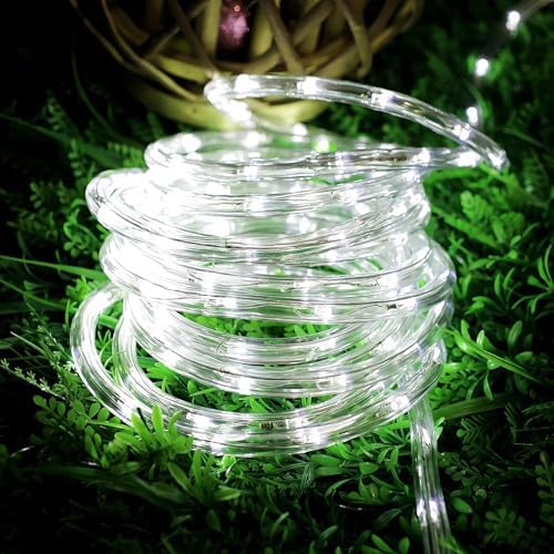 Lighting Ever 33ft 240 LED Rope Lights Outdoor Waterproof, 6000K Cool White - Image 2