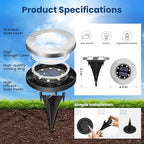 GIGALUMI Solar In-Ground Fence Lights Waterproof 16 Pack Warm White - Image 5