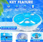 Upgraded Pool Fountain with Remote,Floating Pool Fountain with Lights-Blue - Image 6