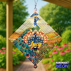 Personalized Peacock Couple Garden Wind Spinner, Custom Name 3D Kinetic Yard Ornament for Outdoor Lawn Decor Gifts - Image 2