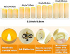 YIWER Plastic Waterproof Flameless Candles Set of 24: Battery Operated Candles Ivory Flickering Pillar Candles Include 4"/5"/6"/7" with 10-Key Remote 2/4/6/8H Timer Function - Image 2