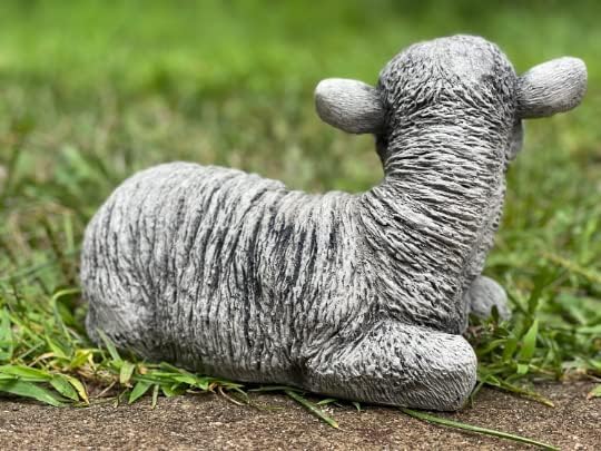 Lamb Figure Farm Garden Statue Outdoor Sculpture Decor Ornament Planter Gift Backyard Home Gift Outdoor Farm Animal Backyard Decor - Image 6