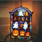 Ghostly Bookshelf Acrylic Suncatcher - Image 7