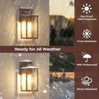 Dusk to Dawn Exterior Lighting Fixtures, Outdoor Porch Light Wall Sconce - Image 3