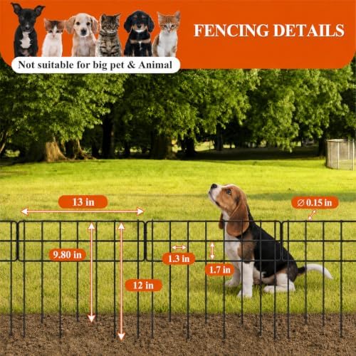 Garden Fence 28.2 FT x 12" H, Decorative Metal Border for Flower Beds - Image 2