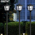 67 Inch Outdoor Solar Lamp Post Light, Adjustable Waterproof LED Pathway Light for Garden Yard Patio Lawn - Image 6
