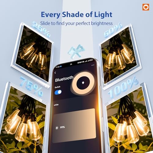 addlon 100FT Outdoor String Lights ST38 LED with APP Control Waterproof - Image 2