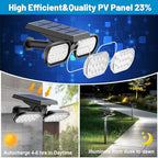 Sunvivo Solar Motion Lights, Ground & Wall Mount, 360° Rotatable Dual Head - Image 3